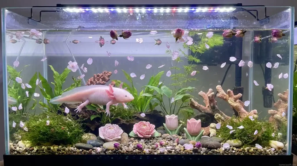 Flower Nature Pink Axolotl Names
