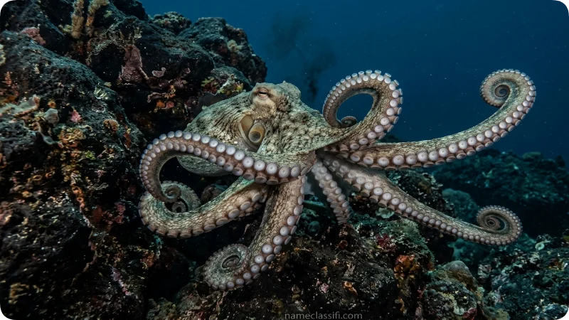 Octopus Arms Ink Suckers