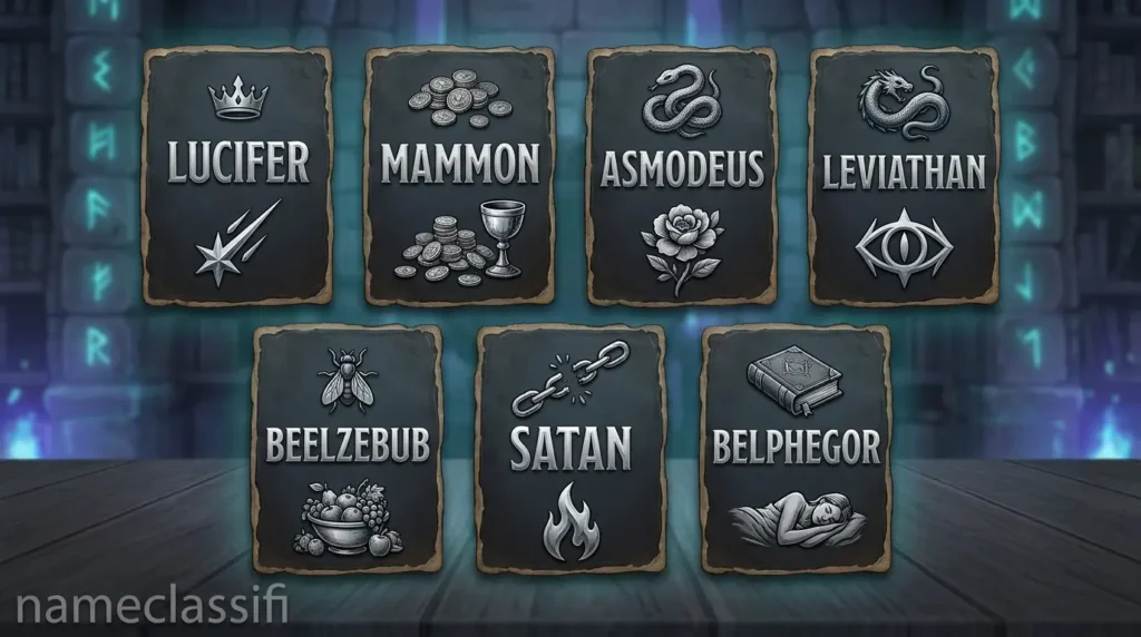 Seven Deadly Sins Names Demons